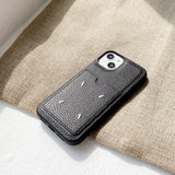 Luxury Embroidery Card Package Leather Phone Case For iPhone 13 12 11 Series