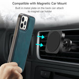 2 In 1 Magnetic Wallet Luxury Leather Phone Case for IPhone 13 Series