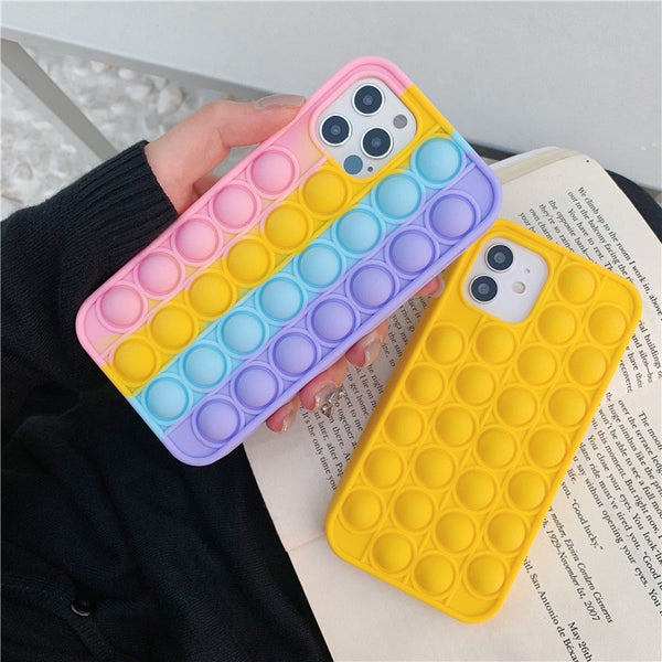 Push Bubble Soft Case For iPhone 12 11 Series