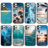 Sea Beach Silicone Case for iPhone 13 12 11 Pro Max Mini