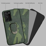 Genuine Camouflage Leather Magnetic Cover Case For Samsung Galaxy Note 20 S20 Series