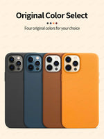 Luxury Original Magnetic Genuine Leather Case for Apple iPhone 12 Series