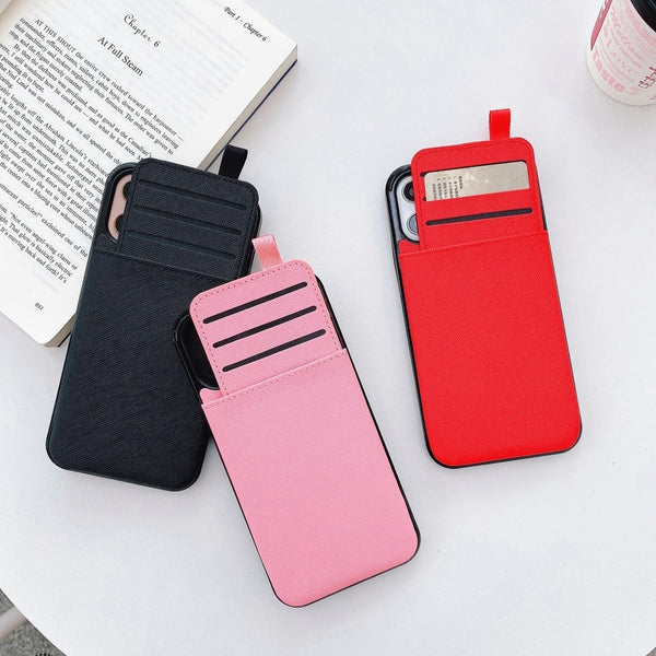 4 Card Pocket Wallet Stand Luxury Case for iPhone 12 11 Series