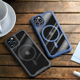 Magnetic Adsorption Wireless Charging Soft Bumper Anti Knock Case For iPhone 12 Series