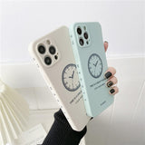 Liquid Silica Gel All inclusive Lens Clock Pattern Soft Case for iPhone 12 11 XS Series