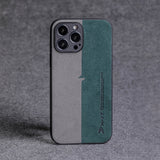 Luxury Suede Leather Back Case for iPhone 13 12 11 Pro Max Mini