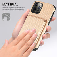 Magnetic Magsafe Leather Carbon Texture Soft Case for iPhone 13 12 11 Series