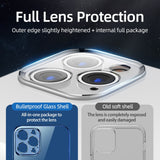 PC+TPU Shockproof Full Lens Protection Clear Case For iPhone 12 Series