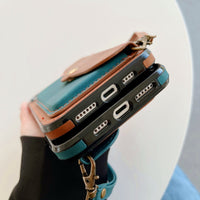 Luxury Wallet Strap Leather Case for iPhone 13 12 11 Pro Max