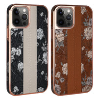 High Quality Electroplated Retro Flower Pattern Phone Case For iphone 12 11 Series