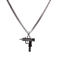 60cm Hip hop Uzi Gun Pendants & Necklaces