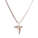 60cm Hip hop Uzi Gun Pendants & Necklaces