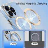 Magsafe Wireless Magnetic Charging Luxury Plating Case for iPhone 13 12 11 Pro Max