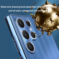 Brushed Metal Soft TPU Frame Case for Samsung Galaxy S22 S21 S20 Ultra Plus FE