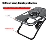 Shockproof Armor Case with Ring Stand for iPhone 12 Series