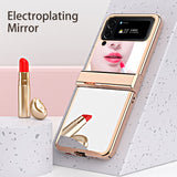 Electroplating Mirror 2 in 1 Folding Case for Samsung Galaxy Z Flip 4 3