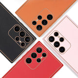 Shockproof PU+TPU Protective Cover for Galaxy S22 S21 Notte 20 series