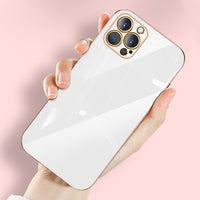 Luxury Plating Frame 6D Bling Soft Silicone Case for iPhone 13 12 Series