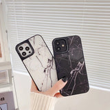 Luxury Marble Glossy Mirror Soft Silicone Phone Case For iPhone 12 11 Series