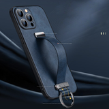 Luxury Leather Case with Portable Wristband Hand Strap Kickstand For iPhone 14 13 12 series