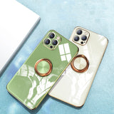 Luxury Plating Holder Ring Grip Case for iphone 13 12 11 Pro Max