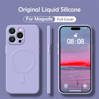 Magsafe Magnetic Wireless Charger Liquid Silicone Case for iPhone 14 13 12 series