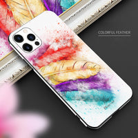 Shell Watercolor Pattern Painting Marble Case For iPhone 12 11 Series