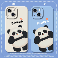 Cute Panda Cartoon Creative Funny Anti Drop Case For iPhone 14 13 12 series