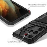 Wallet Card Flip Cover Hybrid Stand Case For Samsung Galaxy S22 S21 Ultra Plus