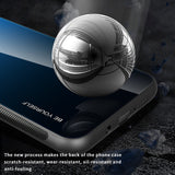 Gradient Painted Tempered Glass Silicone Frame Case For Samsung Galaxy S21 S20 Note 20 Series