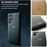 Personalise intial Letters Leather PU Case for Samsung Galaxy S22 Ultra Plus