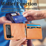 Card Holder Wallet Leather Case for Samsung Galaxy Z Flip 3 Flip 4
