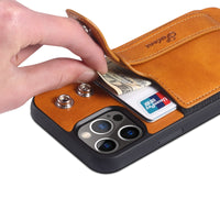 Leather Wallet Case Stand Feature with Wrist Strap for iPhone 13 12 Series