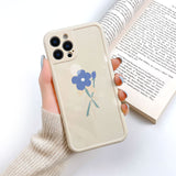 Heart Flowers Soft TPU Silicone Case For iPhone 12 11 Series