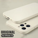 Original Official Full Protection Silicone Case for iPhone 13 12 Series