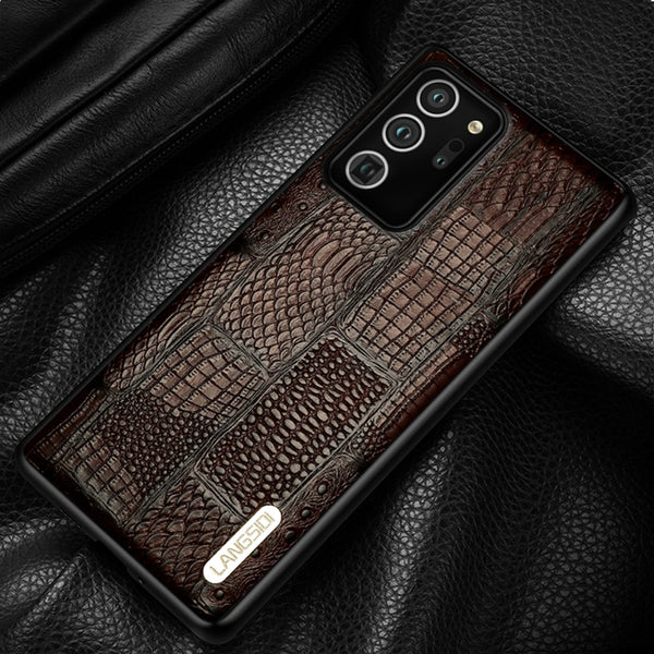 Genuine Leather Retro Splice Waterproof 100% Handmade Case For Samsung Galaxy Note 20 Ultra S20 Ultra 1