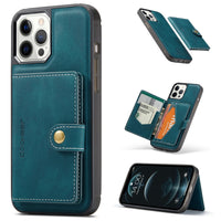 2 In 1 Magnetic Wallet Luxury Leather Phone Case for IPhone 13 Series