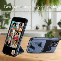 Carbon Fiber Leather Wallet Case for iPhone 13 12 11 Pro Max Mini