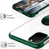 Luxury Soft Silicone Magnetic Case with Finger Ring Holder For iPhone 11 Series