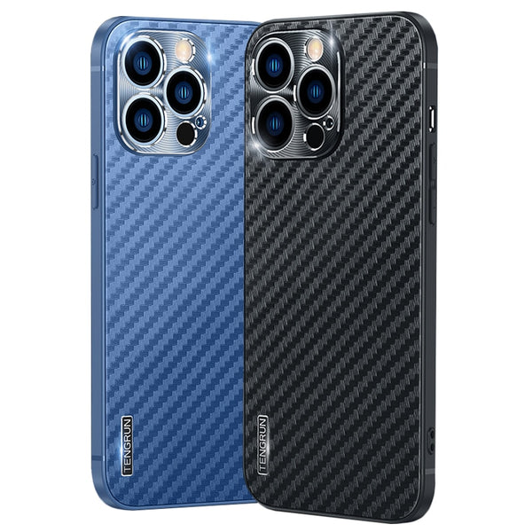 Luxury Carbon Fiber Ultra Thin Soft Silicone Frame Shockproof Case For iPhone 13 12 11 series