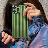 Luxury Puffer Roman Columnar Soft Case for iPhone 13 12 11 Pro Max Mini