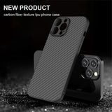 Carbon Fiber Texture Shockproof TPU Case For iPhone 13 12 11 Pro Max