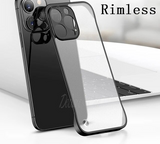 MagSafe Acrylic Full Camera Lens Protection Rimless Borderless Matte Case For iPhone 15 series