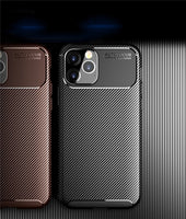 Shockproof Carbon Fiber Slim Silicone Leather Case for Apple iPhone 13 12 11 Series