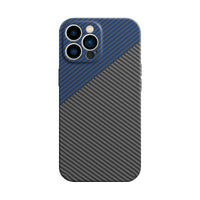 Carbon Fiber Stripe Lens Protection Case for iPhone 13 12 Pro Max