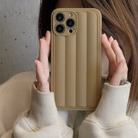 Luxury Puffer Roman Columnar Soft Case for iPhone 13 12 11 Pro Max Mini