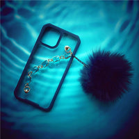 DIY Glitter Jewelled Hairball Protection Phone Case For iPhone 12 11 X Series