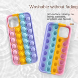 Relieve Stress Cute Fashion Rainbow Colorful Silicone Soft Case For iPhone 12 11 Series