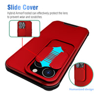 Rugged Shockpoof Slide Lens Protection Case for iPhone 13 series