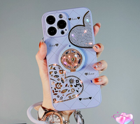 Rhinestone Diamond Ring Holder Glitter Bling Case For iPhone 14 13 12 series